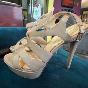 Jessica Simpson Nude Strappy Heels